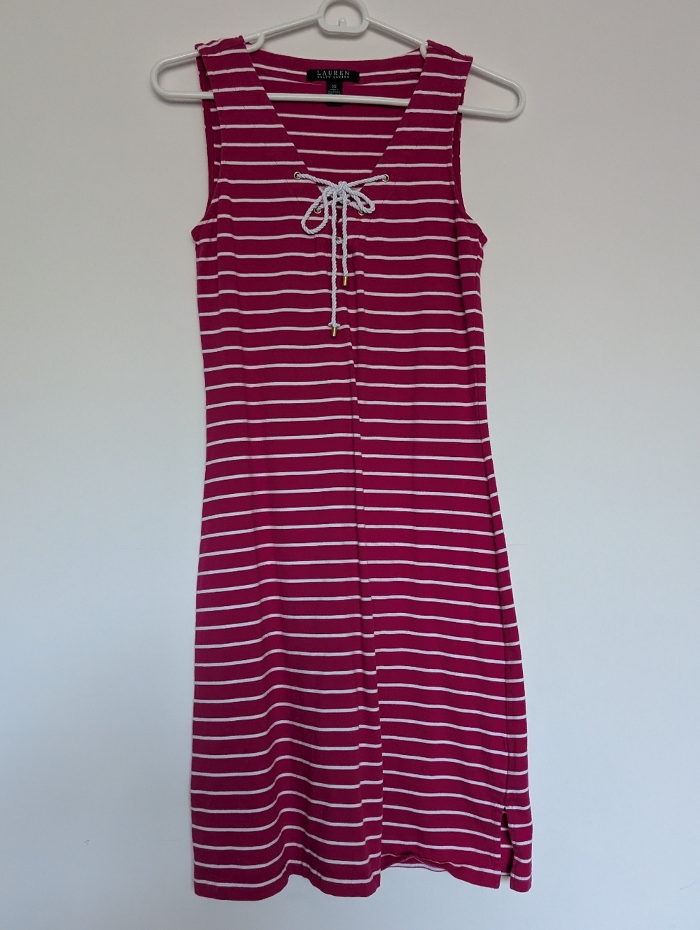 Ralph Lauren Nautical Striped  Tie-Front Dress